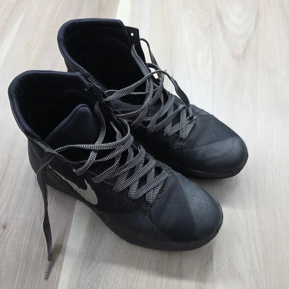Nike Hyperdunk 2015 Basketball Shoes Sneakers Size 7Y Black Silver‎ Mens